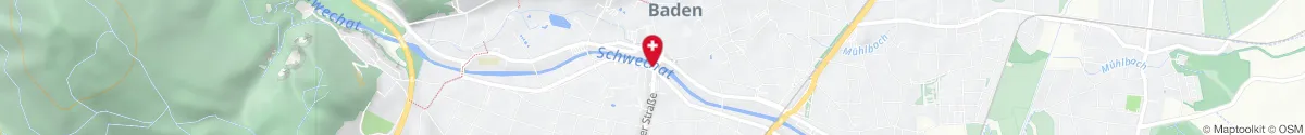 Kartendarstellung des Standorts für Apotheke Zur Weilburg in 2500 Baden